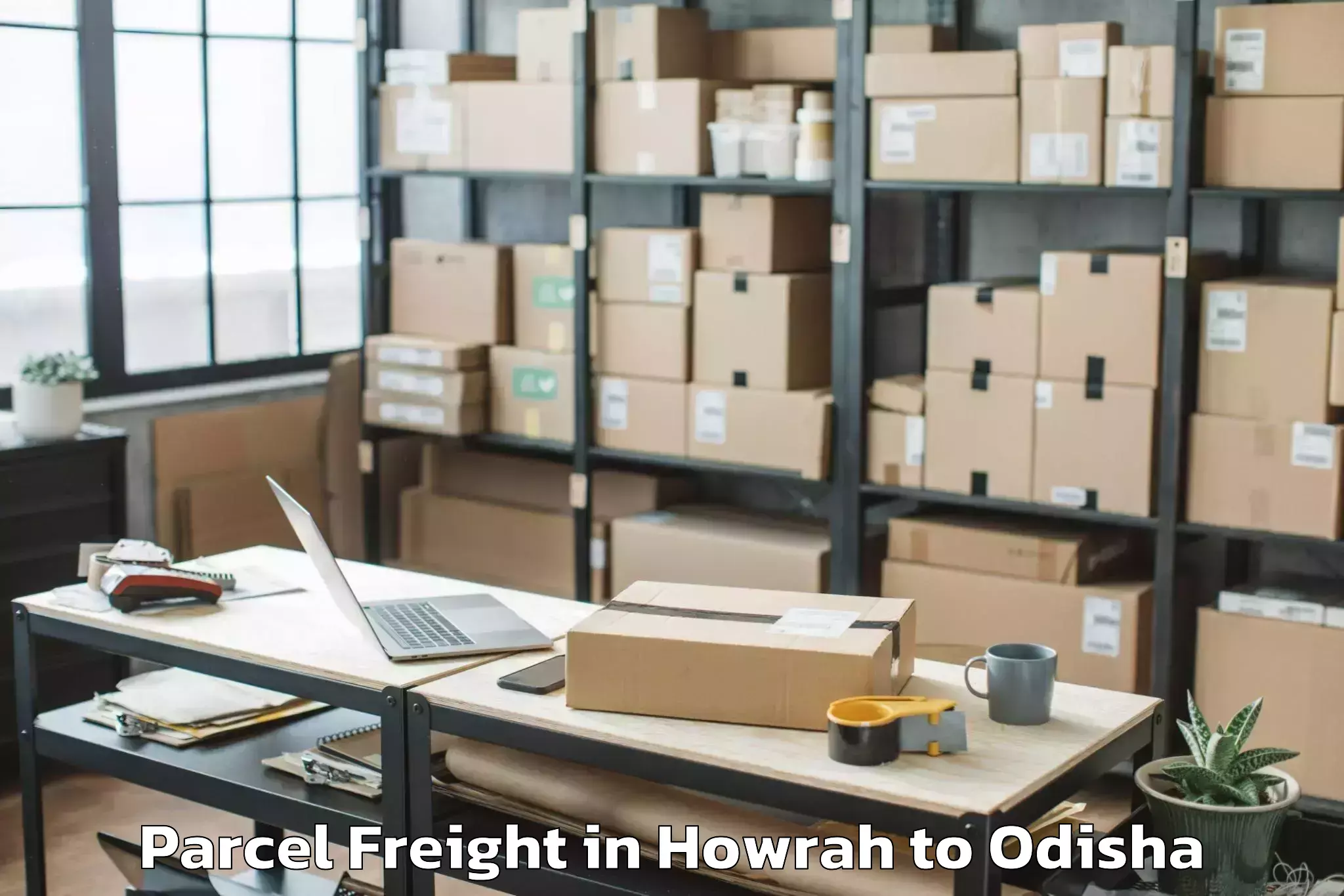 Book Howrah to Brahmanigaon Parcel Freight Online